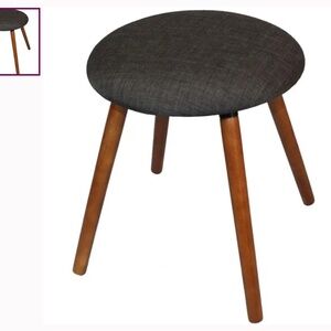 🇨🇦 Mid Century Modern Stool with Walnut Legs - New!